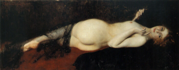 A Reclining Nude. Luigi Serralunga