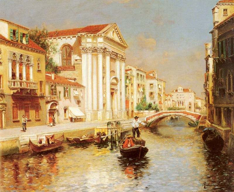 Santoro Rubens A Venetian Canal. Рубенс Санторо