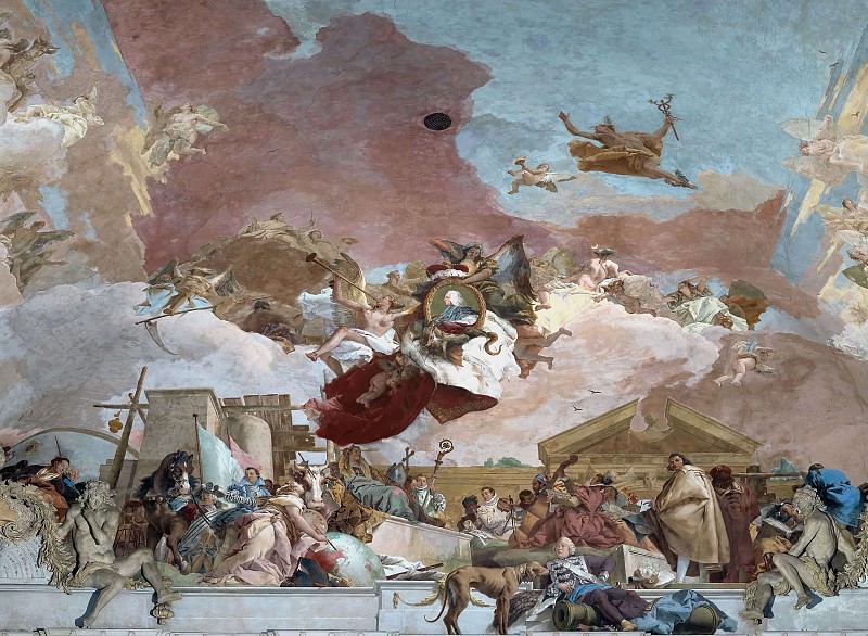 Apollo and the Continents, detail - Europe. Giovanni Battista Tiepolo