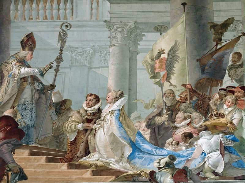 Бракосочетание императора Фридриха Барбароссы с Беатрис Бургундской, фрагмент. Джованни Баттиста Тьеполо