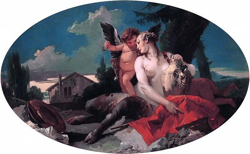 Female Satyr and a Putto. Giovanni Battista Tiepolo