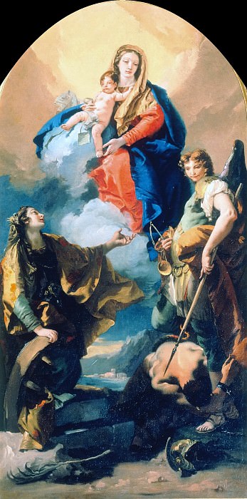Мадонна с Младенцем, святая Екатерина и архангел Михаил, Джованни Баттиста Тьеполо
