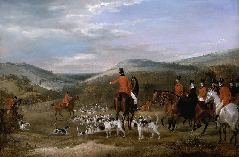 The Berkeley Hunt, 1842- The Meet. Francis Calcraft Turner