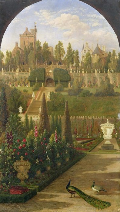 Замок Драммонд, Пертшир, вид из садов. Джейкоб Томпсон