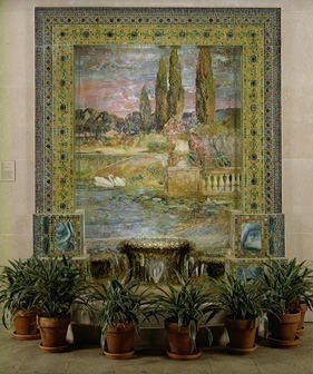 Tiffany Garden Landscape and Fountain ca. 1905 15. Луис Комфорт Тиффани