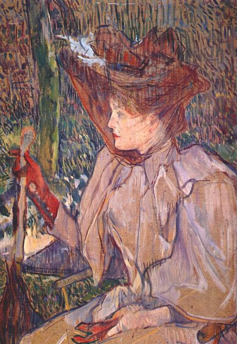 Woman with gloves. Henri De Toulouse-Lautrec