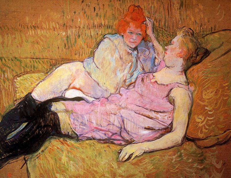 The sofa. Henri De Toulouse-Lautrec