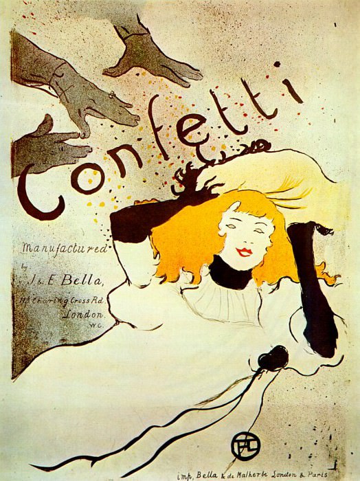 lautrec confetti (poster) 1894. Henri De Toulouse-Lautrec