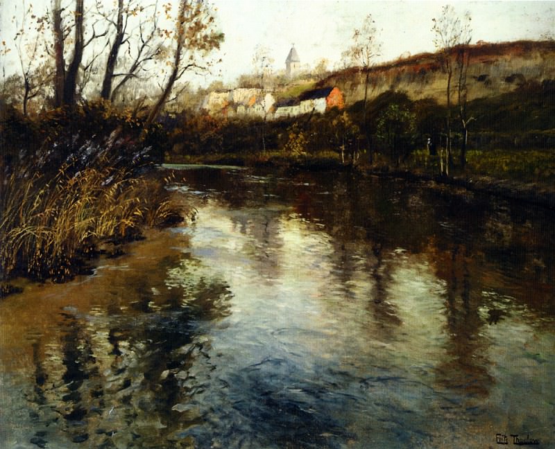 Frits Thaulow Elvelandskap (River Landscape). Frits Thaulow