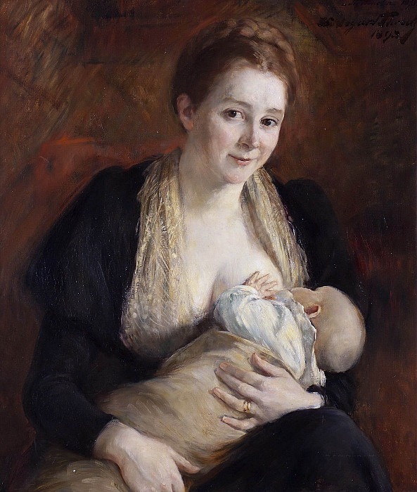 Материнская радость. Жена художника Якоба Кулле. Хильдегард Торелл