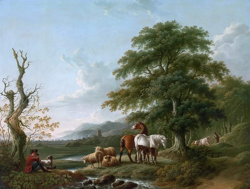 Пейзаж с пастухом. Чарльз Таун