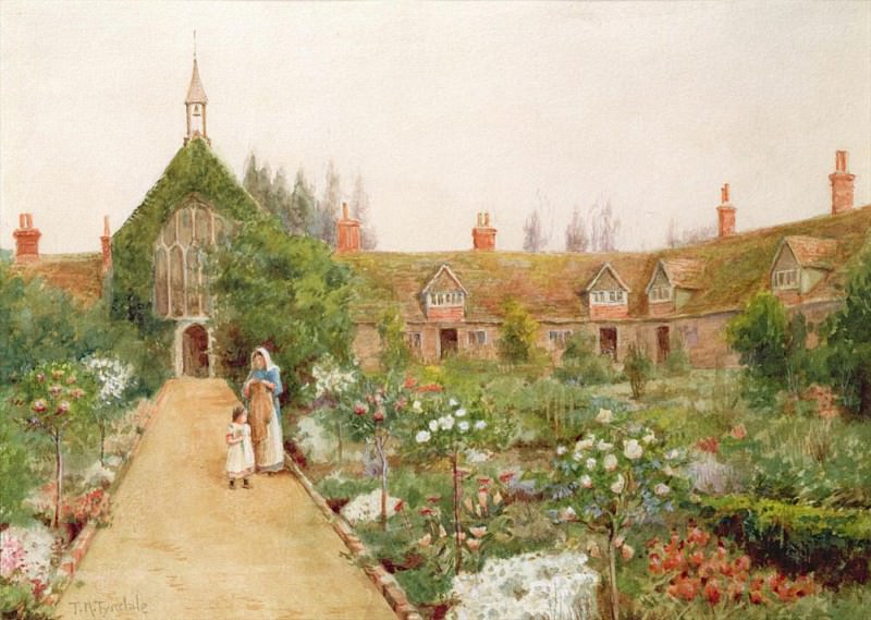 A Country Garden at Bray Berkshire. Thomas Nicholson Tyndale