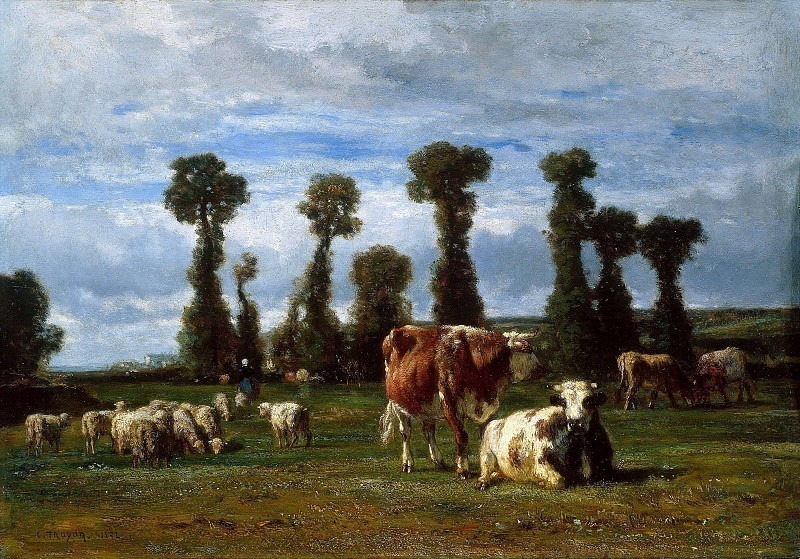Pasture in Normandy. Constant Troyon