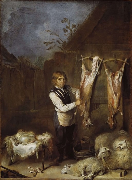 Sheep Butcher. David II (the Younger) Teniers (Manner of)