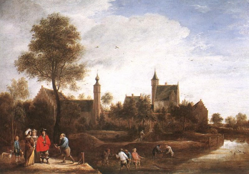 TENIERS David the Younger A View Of Het Sterckshof Near Antwerp. David II (the Younger) Teniers