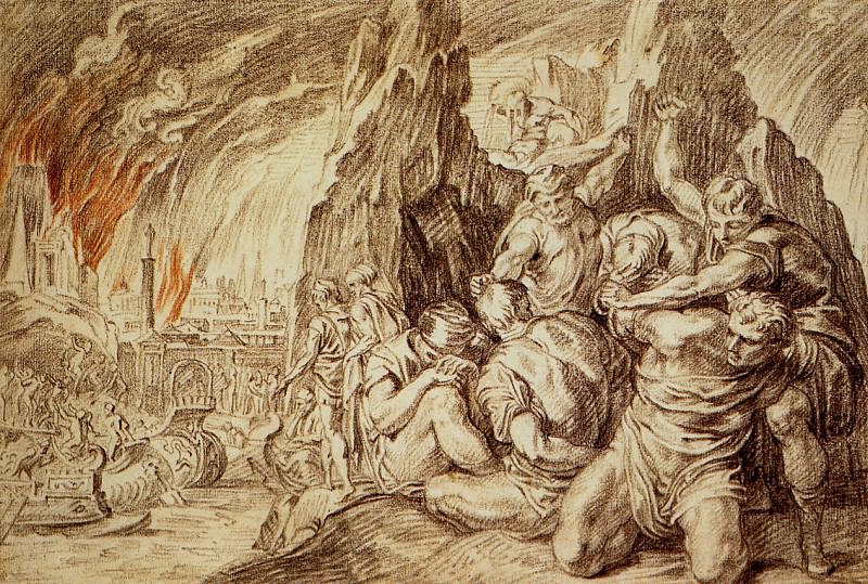 Thulden van Theodoor The Greeks leave after fire of Troy Sun. Theodoor Van Thulden