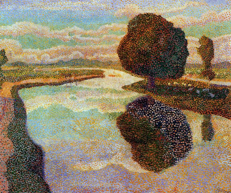 Toorop Jan Landscape with canal Sun. Jan Toorop