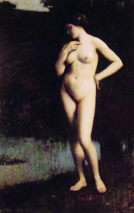 Standing Nude Before the Lake. Antony Troncet