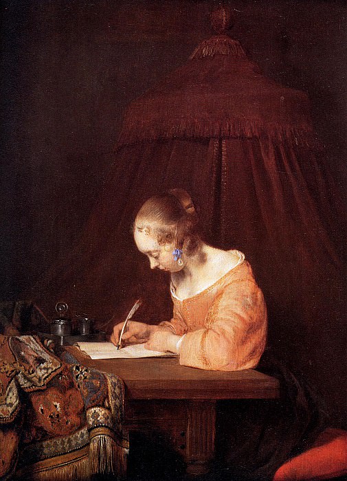 Woman writing a letter. Gerard Terborch