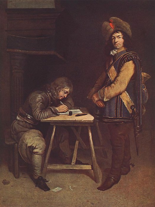 Officer Writing A Letter. Gerard Terborch