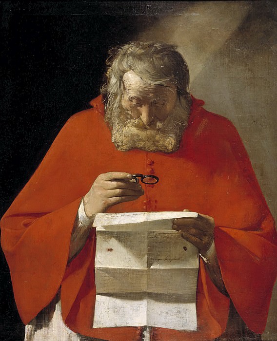Saint Jerome reading a letter. Georges de La Tour