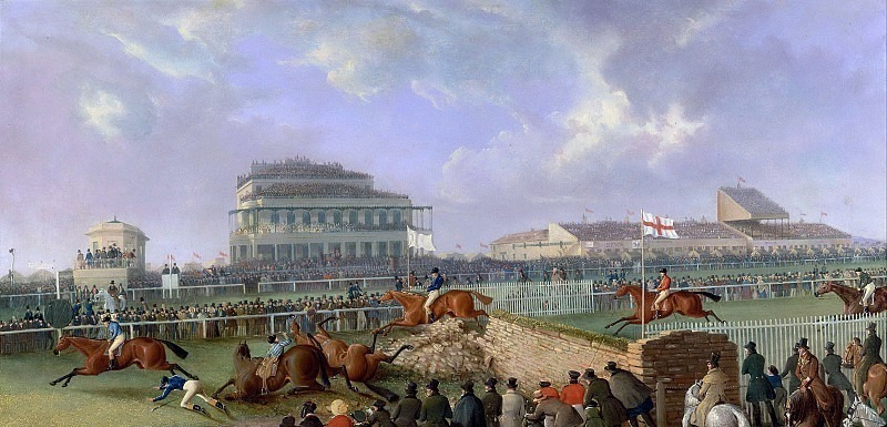 The Liverpool and National Steeplechase at Aintree, 1843. William Tasker