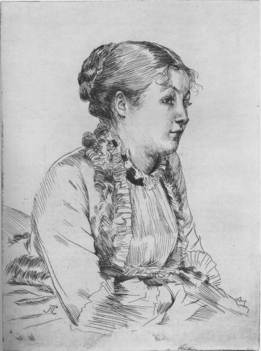 Tissot Portrait de femme. Jacques Joseph Tissot