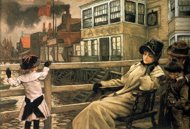 Waiting for the Ferry. Jacques Joseph Tissot
