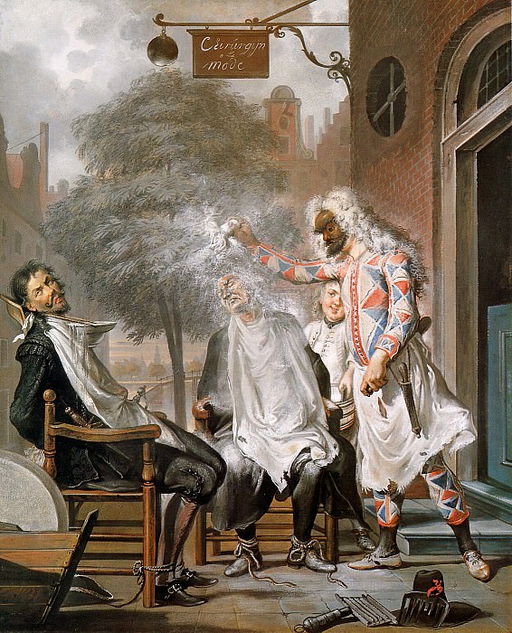 Troost Cornelis Harlequin Magican And Barber Deceived R. Cornelis Troost