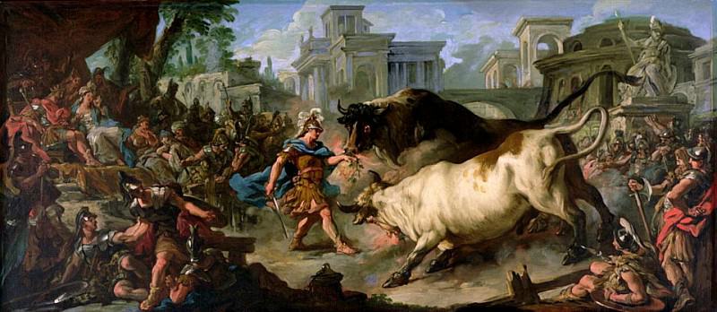 Jason Taming the Bulls of Aeetes. Jean Francois De Troy