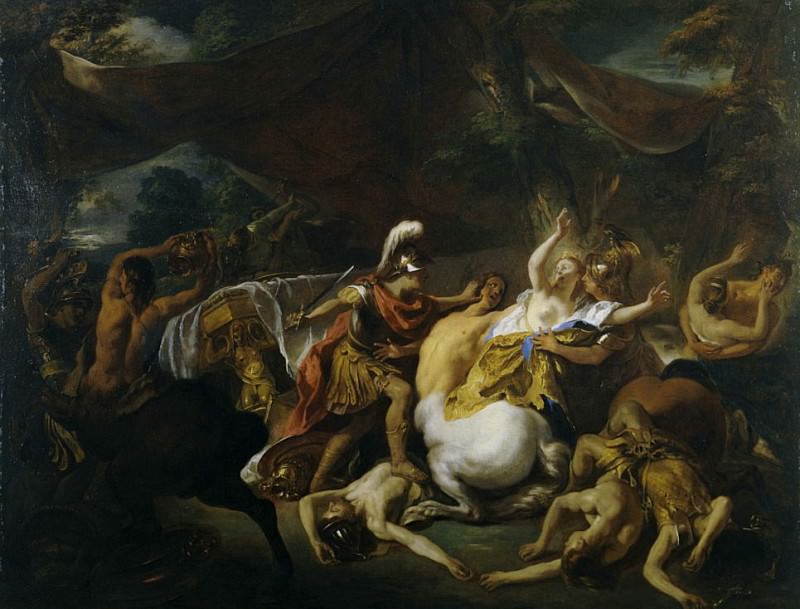 The Battle of the Lapithes and the Centaurs. Jean Francois De Troy
