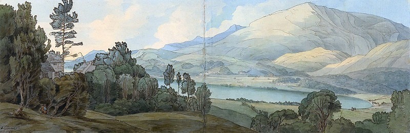 View of Lake Coniston, Lancashire. Francis Towne