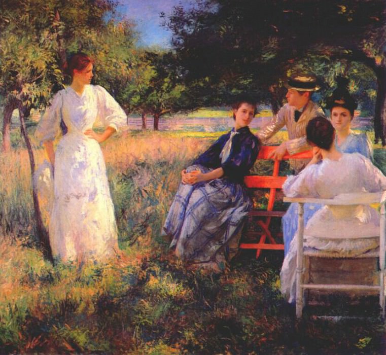 tarbell in the orchard 1891. Эдмунд Чарльз Тарбелл