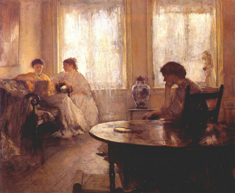 tarbell three girls reading 1907. Edmund Charles Tarbell