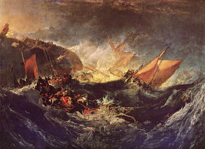 Turner Joseph Mallord William The Wreck of a Transport Ship. Джозеф Уильям Мэллорд Тёрнер