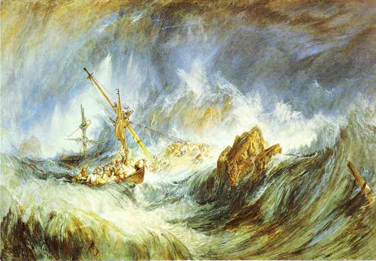 William Turner - A Storm (Shipwreck). Joseph Mallord William Turner