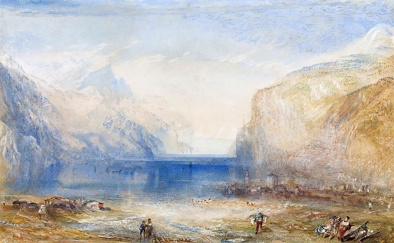 Fluelen - Morning (looking towards the lake). Joseph Mallord William Turner