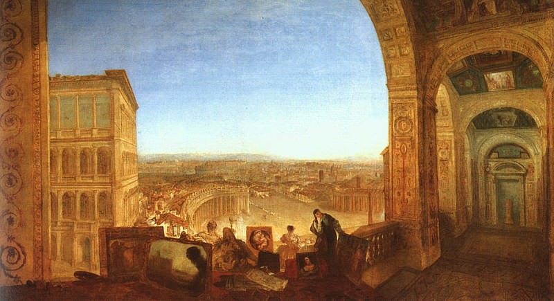 Turner Joseph Rome from the Vatican 1820. Джозеф Уильям Мэллорд Тёрнер