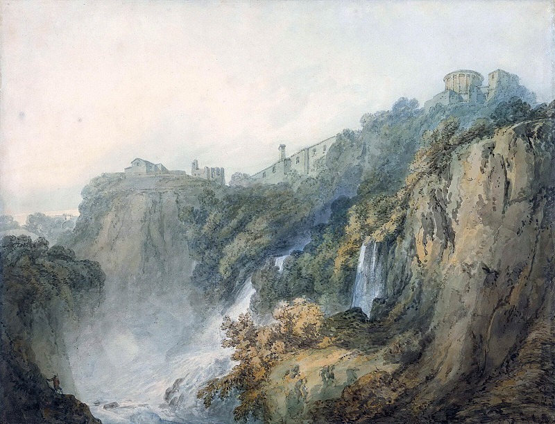 Тиволи с храмом Сивиллы и каскадом водопадов. Джозеф Уильям Мэллорд Тёрнер