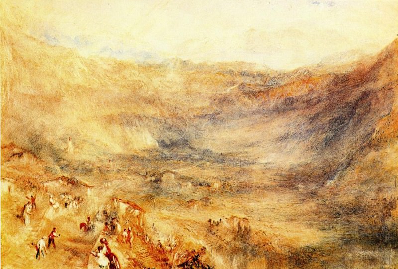 Turner Joseph Mallord William The Brunig Pass from Meringen. Джозеф Уильям Мэллорд Тёрнер
