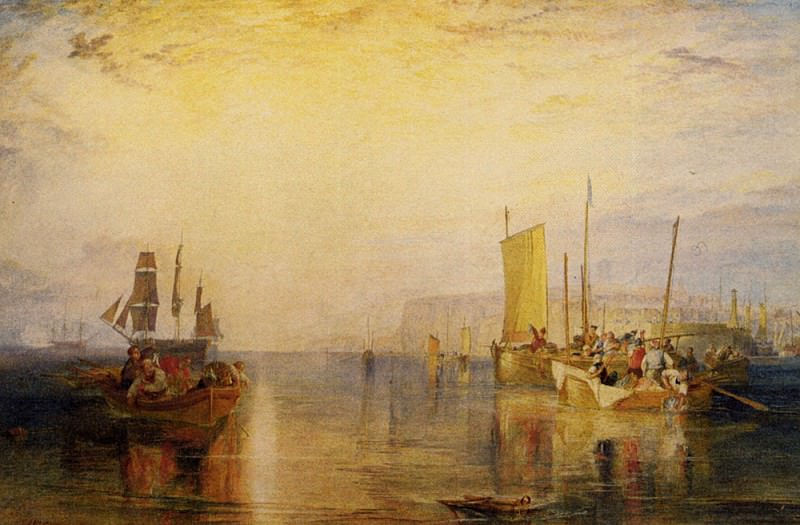 Turner Joseph Mallord William Sunrise. Whiting Fishing at Margate. Joseph Mallord William Turner