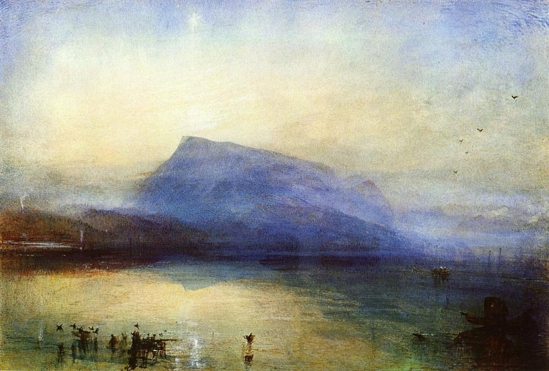 Turner Joseph Mallord William The Blue Rigi Lake of Lucerne Sunrise. Джозеф Уильям Мэллорд Тёрнер