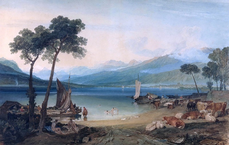 Женевское озеро и гора Монблан. Джозеф Уильям Мэллорд Тёрнер