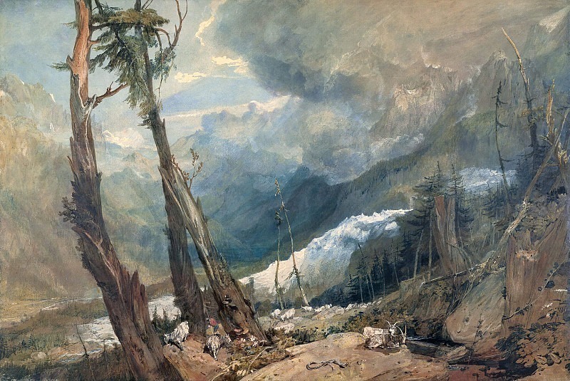 Mer de Glace, in the Valley of Chamouni, Switzerland. Joseph Mallord William Turner