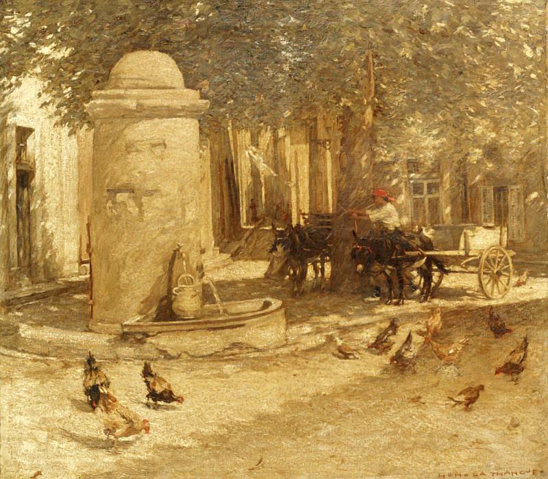 Fountain in a Provencal Village. Henry Herbert La Thangue