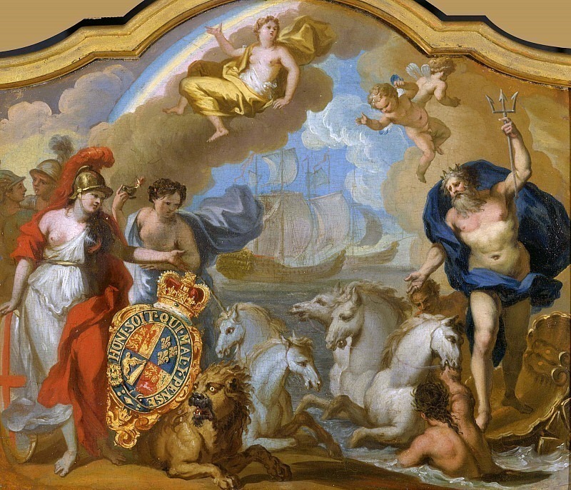 Allegory of the Power of Great Britain by Sea, design for a decorative panel for George I’s ceremonial room