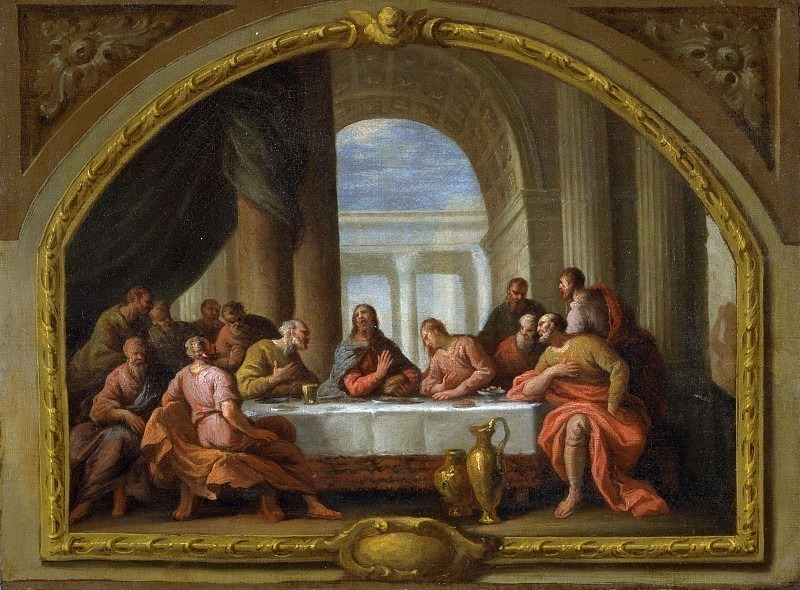 Sketch for “The Last Supper”, St. Mary’s, Weymouth. James Thornhill