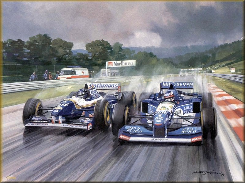 CorsaScan 042 Hill And Schumacher 1995 Spa. Michael Turner