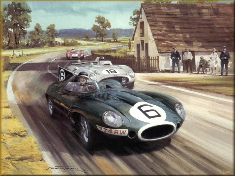 CorsaScan 008 White House Corner At Le Mans 1955. Майкл Тернер