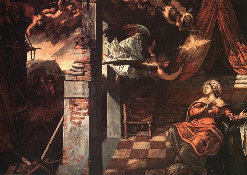Tintoretto Annunciation. Тинторетто (Якопо Робусти)